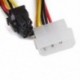 1X (4-pólusú aljzat 6-tűs aljzathoz) PCIe PCI Express Adapt A7Q1 tápkábel