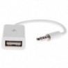 3,5 mm-es hím AUX audio dugaszoló csatlakozó USB 2.0 aljzathoz átalakító kábel kábel autó M Q0J8