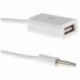 3,5 mm-es hím AUX audio dugaszoló csatlakozó USB 2.0 aljzathoz átalakító kábel kábel autó M Q0J8