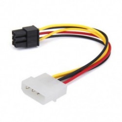 1X (4-pólusú aljzat 6-tűs aljzathoz) PCIe PCI Express Adapt P0P1 tápkábel