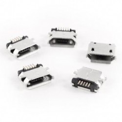 5 db Micro USB B típusú női aljzat 180 fokos 5 tűs SMD Jack D8Q7 P5X8