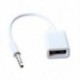 Autós MP3 3,5 mm-es hím AUX audio dugaszoló csatlakozó USB 2.0 aljzathoz konverter kábel Co D2W5