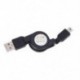 Behúzható USB-csatlakozó 5-pólusú Mini USB-s töltővel és szinkronizálás Q8I0