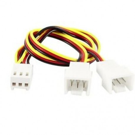 3 érintkező és 2 x 3 érintkező között PC ventilátor csatlakozó adapter kábel Y vezetéke Y Splitter Y1W7