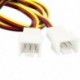 3 érintkező és 2 x 3 érintkező között PC ventilátor csatlakozó adapter kábel Y vezetéke Y Splitter Y1W7