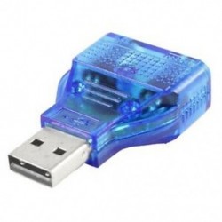 Kék egér billentyűzet USB A dugaszoló csatlakozó dugaszos PS / 2 csatlakozó adapterhez L8O3