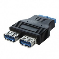 Az alaplap 2-es portja az USB 3.0 A hüvelyes és 20 tűs fejlécű aljzat-adapterhez csatlakozik, V6T7