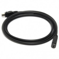 1,5 m-es Mini USB B 5 tűs dugaszoló aljzat-hosszabbító kábel adapter fekete X2U9