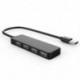 fekete - 1X (ultravékony USB Hub 4-portos USB 2.0 Hub R3U2)