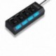 USB4 port 2 osztó HUB kapcsolóval 4 lyukú független kapcsoló HUB USB2.0 h D2V7