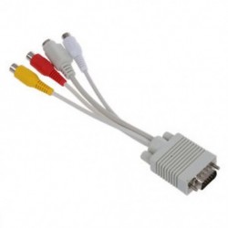 VGA SVGA - S-Video 3 RCA TV AV konverter kábel 7 9/10 &quot PC W8K4-hez