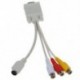 VGA SVGA - S-Video 3 RCA TV AV konverter kábel 7 9/10 &quot PC W8K4-hez