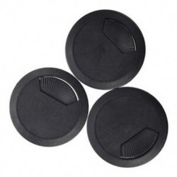 2X (3 db íróasztal, 60 mm-es Dia Grommet kábelvezeték lyukfedél fekete L7Q2)