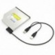 Vékony SATA kábel, USB 2.0 - 7   6 külső tápellátás a laptop SATA adapterhez, Conve J6J3