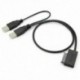 Vékony SATA kábel, USB 2.0 - 7   6 külső tápellátás a laptop SATA adapterhez, Conve J6J3