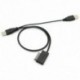 Vékony SATA kábel, USB 2.0 - 7   6 külső tápellátás a laptop SATA adapterhez, Conve J6J3
