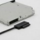 Vékony SATA kábel, USB 2.0 - 7   6 külső tápellátás a laptop SATA adapterhez, Conve J6J3