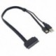 2,5 hüvelykes SATA 22Pin merevlemez-meghajtó az eSATA Data USB-tápkábel-adapterhez P3B5