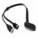 2,5 hüvelykes SATA 22Pin merevlemez-meghajtó az eSATA Data USB-tápkábel-adapterhez P3B5