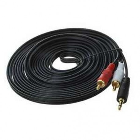 5 m-es jack Cinch AUX audiokábel 3,5 mm-es jack 2 * RCA RCA csatlakozóval, O4M4