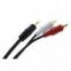 5 m-es jack Cinch AUX audiokábel 3,5 mm-es jack 2 * RCA RCA csatlakozóval, O4M4