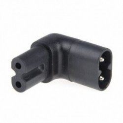 2X (2.5A IEC320-C8 – C7 90 fokos felfelé fordított szögű hálózati adapter átalakítója 1 J8S3