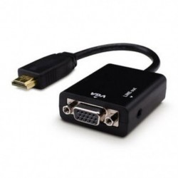 HDMI-VGA   audiokábel-adapter, akár 1080p Full HD, konverter, HDTV Bla W3L7