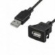 Gépkocsi műszerfal Süllyesztett USB-csatlakozó aljzathoz a dugaszoló aljzathoz az R3E4 kábel
