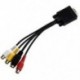 2X (VGA adapter a TV S-Video RCA kimeneti kábelhez a PC Video S3U4 számára)
