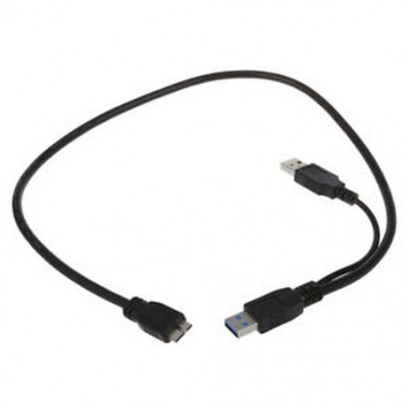 2X (A – Micro-B USB 3.0 Y kábel, fekete C7J2)