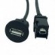 1x (1M USB 2.0 A típusú aljzat az USB 2.0 Mini 5 tűs dugaszoló kábel T7Y2 rögzítéssel)