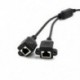 Rj45 1 hím és 2 nő portos Ethernet hálózati kábel-elosztó hosszabbító csatlakozó P5R6