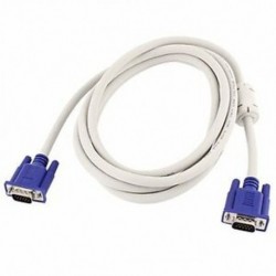 3 méter 9.8Ft fehér, 15 tűs VGA dugaszoló csatlakozó kábel adapter PC-hez B6K5 L5S1