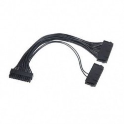 2X (Tápegység-elosztó, Kettős PSU-kábel-adapter, 24-pólusú 20   4-pólusú ATX Anya V3Y7