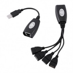 Ethernet RJ45–4 USB 2.0 adapterkiterjesztő, több mint 150 láb hosszúságú hálózati bővítmény, Ca F2V4