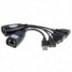 Ethernet RJ45–4 USB 2.0 adapterkiterjesztő, több mint 150 láb hosszúságú hálózati bővítmény, Ca F2V4