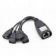 Ethernet RJ45–4 USB 2.0 adapterkiterjesztő, több mint 150 láb hosszúságú hálózati bővítmény, Ca F2V4