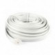 40Ft 12M RJ11 6P2C telefon telefon modem kábel kábel fehér 2db W1O6