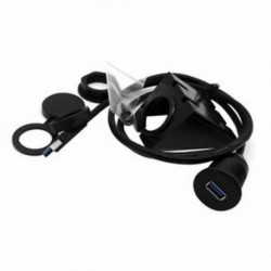 1X (USB 3.0 dugasz - USB 3.0 aljzat AUX süllyesztett autóba szerelt hosszabbító kábel V8D1