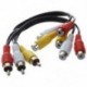 20x (új 3 RCA-aljzat 6 RCA-os dugaszos audio-video AV adapterhez kb