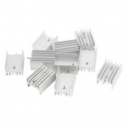 1X (10 x fekete 21x15x10mm alumínium hűtőtest TO-220 tranzisztorokhoz V4V2)