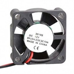 12 V-os, kefe nélküli DC ventilátor, 30x10 mm-es mini hűtő radiátor W7W8