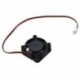 25 mm x 10 mm 2 tűs DC 12V 0,05A fekete műanyag mini hűtőventilátor X5Y7