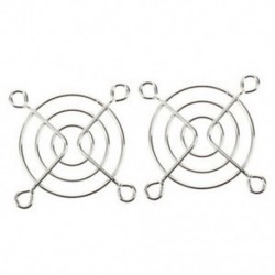 2X (2 db ezüst tónusú fém rácsvédő 50 mm-es CPU ventilátor-ujjvédők K1W9)