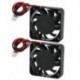 2X (DC 12V 0,10A 2 huzalú, kefe nélküli hűtőventilátor fekete 40mmx40mmx10mm 2 db K7Q4)