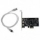 PCI Express x1 PCI-E FireWire 1394a IEEE1394 vezérlőkártya 3 port a Des K9W8-hoz