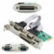 1X (2Port RS-232 soros port  1 DB25 nyomtató párhuzamos port Pci-E Pci kártya AdZ1U9)