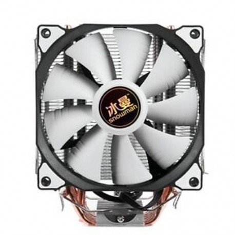 6X (SNOWMAN 4PIN CPU hűtő 6 hőcsővel Egyventilátoros hűtés 12 cm-es ventilátor LGA775 11 W2R8