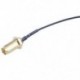 1X (15 cm U.FL / IPX - RP-SMA női antenna pigtail jumper kábel arany C9Y8)