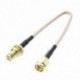 2X (SMA aljzat SMA hím F / M antenna csatlakozókábel adapter fekete   arany X2G7)